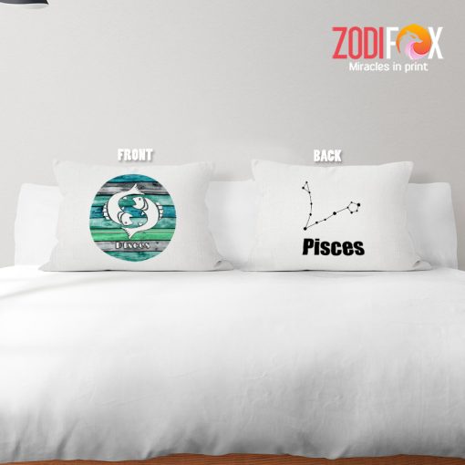 latest Pisces Wood Throw Pillow zodiac presents for horoscope and astrology lovers – PISCES-PL0029