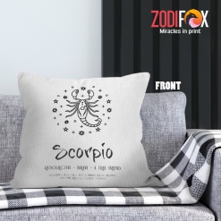 awesome Scorpio Brave Throw Pillow zodiac gifts for horoscope and astrology lovers – SCORPIO-PL0029