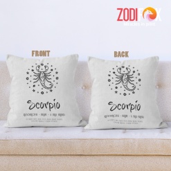 interested Scorpio Brave Throw Pillow zodiac gifts for astrology lovers – SCORPIO-PL0029