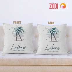 dramatic Libra Idealistic Throw Pillow zodiac gifts for astrology lovers – LIBRA-PL0029