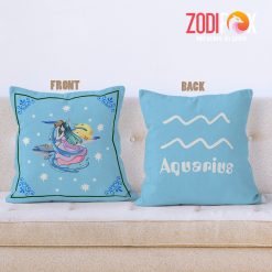 awesome Aquarius Woman Throw Pillow zodiac sign gifts for horoscope and astrology lovers – AQUARIUS-PL0003