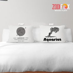 latest Aquarius Gray Throw Pillow birthday zodiac presents for horoscope and astrology lovers – AQUARIUS-PL0031