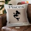 cute Pisces Artistic Throw Pillow birthday zodiac presents for astrology lovers – PISCES-PL0031