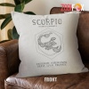 affordable Scorpio Loyal Throw Pillow birthday zodiac presents for astrology lovers – SCORPIO-PL0031
