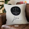 hot Libra Fair Throw Pillow birthday zodiac sign gifts for horoscope and astrology lovers – LIBRA-PL0031