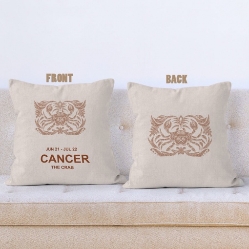 dramatic Cancer Crab Throw Pillow zodiac gifts and collectibles – CANCER-PL0031