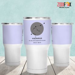 awesome Aquarius Gray Tumbler zodiac gifts for horoscope and astrology lovers – AQUARIUS-T0031
