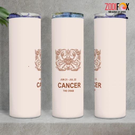 pretty Cancer Crab Tumbler zodiac gifts and collectibles – CANCER-T0031