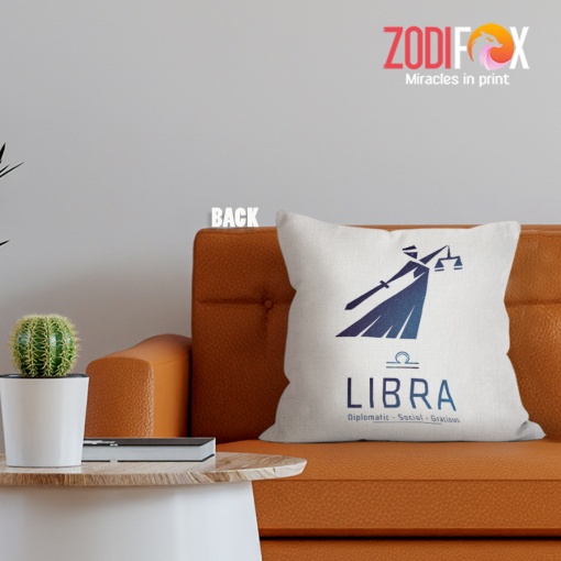 lovely Libra Gracious Throw Pillow birthday zodiac sign presents for astrology lovers – LIBRA-PL0032