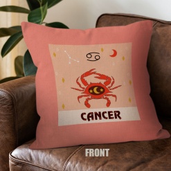 funny Cancer Sign Throw Pillow zodiac presents for astrology lovers – CANCER-PL0034