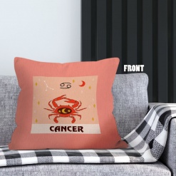 personalised Cancer Sign Throw Pillow zodiac gifts for horoscope and astrology lovers – CANCER-PL0034