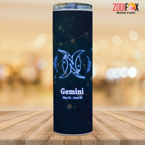 lovely Gemini Leaf Tumbler zodiac sign gifts for horoscope and astrology lovers – GEMINI-T0034