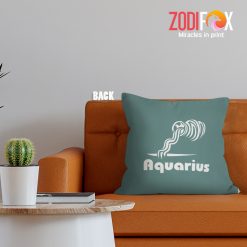 cool Aquarius Clever Throw Pillow zodiac sign gifts for astrology lovers – AQUARIUS-PL0035