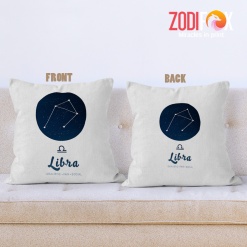 wonderful Libra Social Throw Pillow zodiac sign presents for horoscope lovers – LIBRA-PL0035