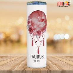 affordable Taurus Flower Tumbler zodiac sign presents – TAURUS-T0036