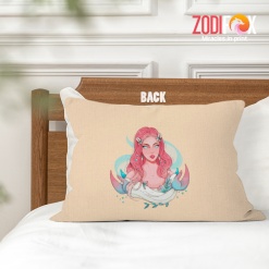 dramatic hot awesome Cancer Mermaid Throw Pillow birthday zodiac presents for horoscope and astrology lovers zodiac birthday gifts astrology lover gifts – CANCER-PL0038