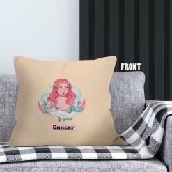awesome Cancer Mermaid Throw Pillow birthday zodiac presents for horoscope and astrology lovers – CANCER-PL0038