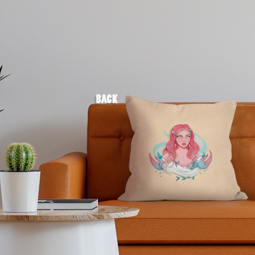 the Best Cancer Mermaid Throw Pillow birthday zodiac sign presents for astrology lovers – CANCER-PL0038