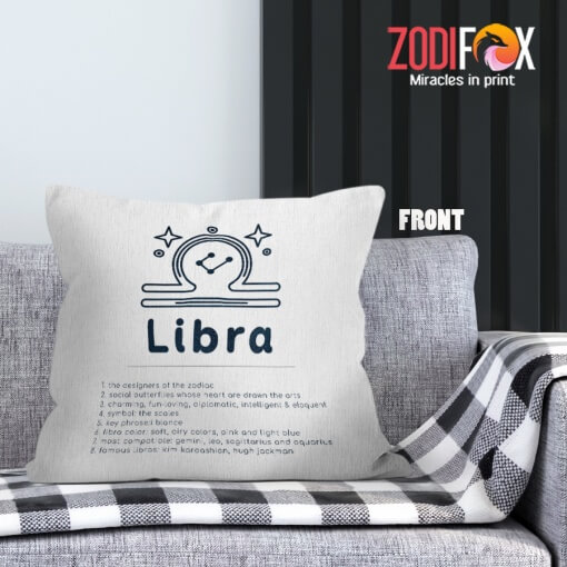 wonderful Libra Heart Throw Pillow zodiac sign presents for horoscope and astrology lovers – LIBRA-PL0038