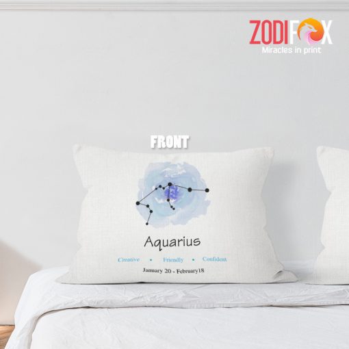 eye-catching Aquarius Confident Throw Pillow astrology lover gifts – AQUARIUS-PL0039
