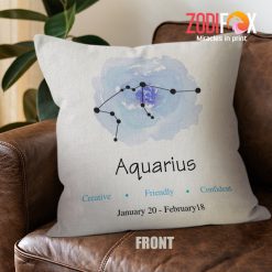 funny Aquarius Confident Throw Pillow horoscope lover gifts – AQUARIUS-PL0039
