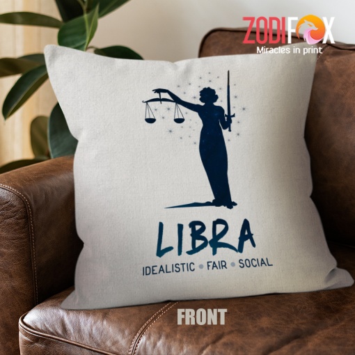 hot Libra Woman Throw Pillow birthday zodiac gifts for astrology lovers – LIBRA-PL0039