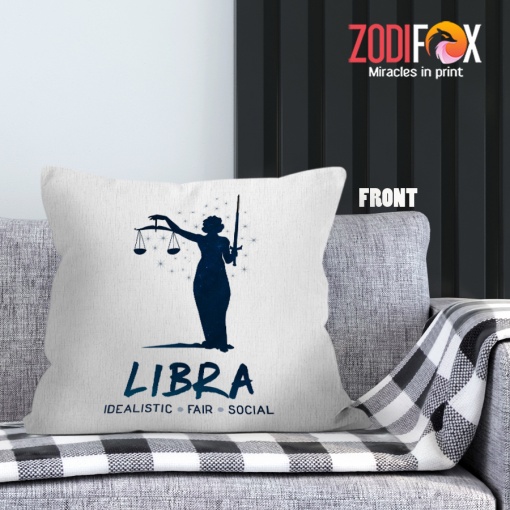 dramatic Libra Woman Throw Pillow gifts based on zodiac signs – LIBRA-PL0039