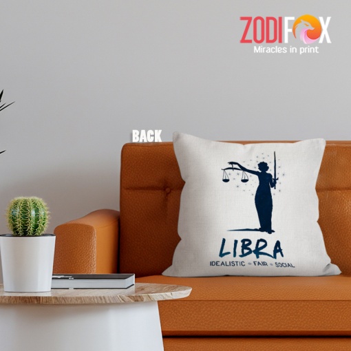 wonderful Libra Woman Throw Pillow zodiac sign gifts for astrology lovers – LIBRA-PL0039