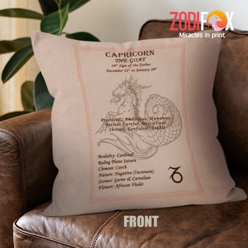 various Capricorn Patient Throw Pillow birthday zodiac gifts for astrology lovers – CAPRICORN-PL0004