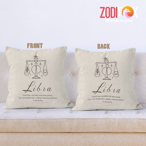 hot Libra Harmony Throw Pillow zodiac sign presents for astrology lovers – LIBRA-PL0040