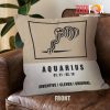 pretty Aquarius Inventive Throw Pillow birthday zodiac sign gifts for astrology lovers – AQUARIUS-PL0041