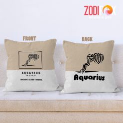 dramatic Aquarius Inventive Throw Pillow birthday zodiac sign presents for horoscope and astrology lovers – AQUARIUS-PL0041