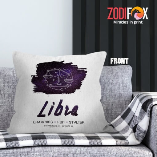 special Libra Stylish Throw Pillow zodiac sign presents for horoscope and astrology lovers – LIBRA-PL0041