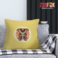 cool Gemini Vintage Throw Pillow zodiac gifts for horoscope and astrology lovers – GEMINI-PL0042