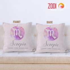 interested Scorpio Colour Throw Pillow birthday zodiac sign presents for horoscope and astrology lovers – SCORPIO-PL0042