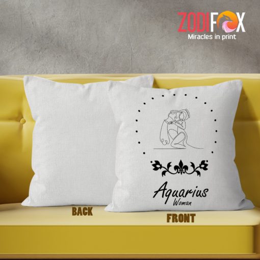 eye-catching Aquarius Woman Throw Pillow zodiac gifts for horoscope and astrology lovers – AQUARIUS-PL0043