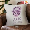 cool Scorpio Violet Throw Pillow birthday zodiac gifts for astrology lovers – SCORPIO-PL0043