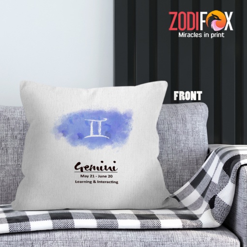 beautiful Gemini Symbol Throw Pillow zodiac lover gifts – GEMINI-PL0043
