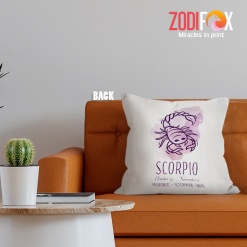 lovely Scorpio Violet Throw Pillow zodiac sign gifts for astrology lovers – SCORPIO-PL0043