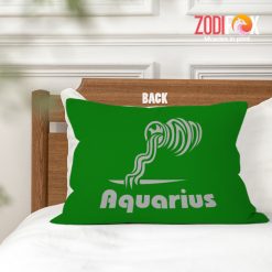 special Aquarius Green Throw Pillow birthday zodiac sign gifts for astrology lovers – AQUARIUS-PL0044
