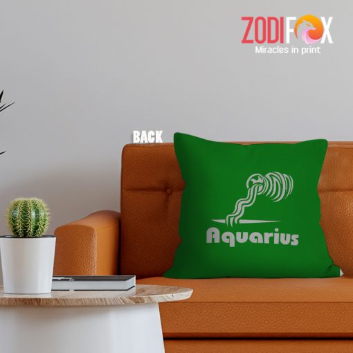 great Aquarius Green Throw Pillow birthday zodiac sign presents for astrology lovers – AQUARIUS-PL0044