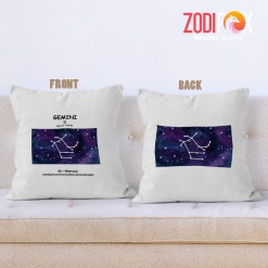 cool Gemini Connected Throw Pillow zodiac sign presents for horoscope lovers – GEMINI-PL0044