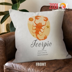 pretty Scorpio Sun Throw Pillow birthday zodiac sign gifts for horoscope and astrology lovers – SCORPIO-PL0045