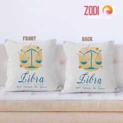dramatic Libra Diplomatic Throw Pillow zodiac gifts and collectibles – LIBRA-PL0046