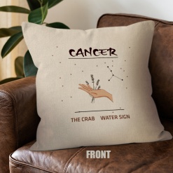 special Cancer Hand Throw Pillow astrology horoscope zodiac gifts – CANCER-PL0047