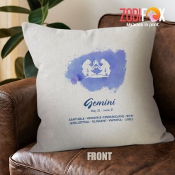dramatic Gemini Eloquent Throw Pillow zodiac birthday gifts – GEMINI-PL0047