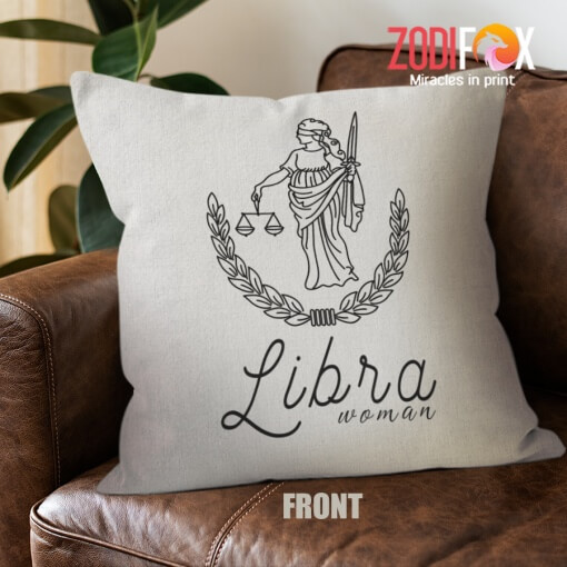 various Libra Woman Throw Pillow birthday zodiac sign gifts for horoscope and astrology lovers – LIBRA-PL0047