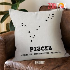 cute Pisces Artistic Throw Pillow astrology horoscope zodiac gifts for boy and girl – PISCES-PL0048
