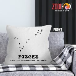 eye-catching Pisces Artistic Throw Pillow zodiac sign presents for horoscope and astrology lovers – PISCES-PL0048