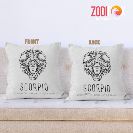 dramatic Scorpio Friend Throw Pillow zodiac presents for horoscope and astrology lovers – SCORPIO-PL0048